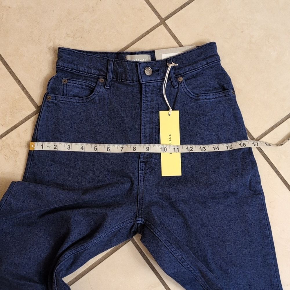NWT Everlane The Way-high Jean Blue Denim Straight Leg Size 25 Tall - Picture 10 of 13